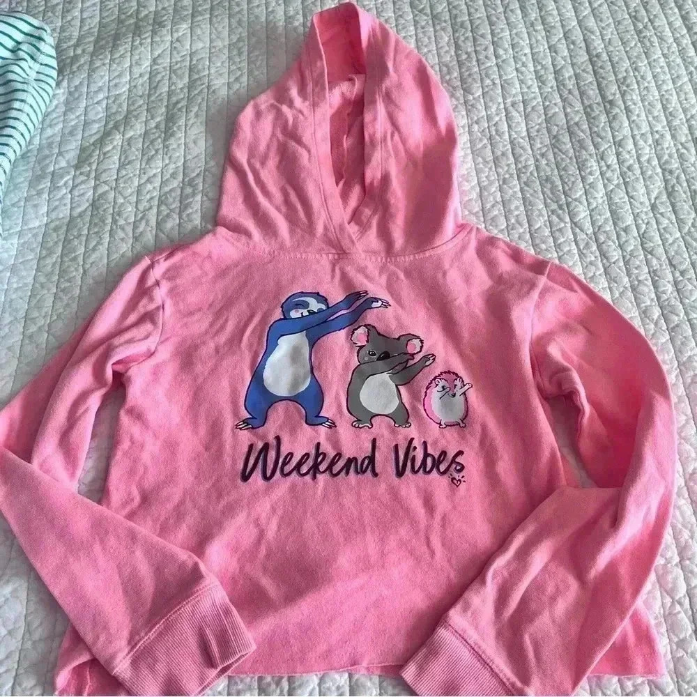 Lot of FIVE girls 10/12 hoodies Justice Active H&M zipup jacket Cardigan sweater - Picture 3 of 9